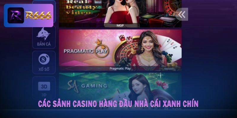 Các sảnh casino hàng đầu nhà cái xanh chín